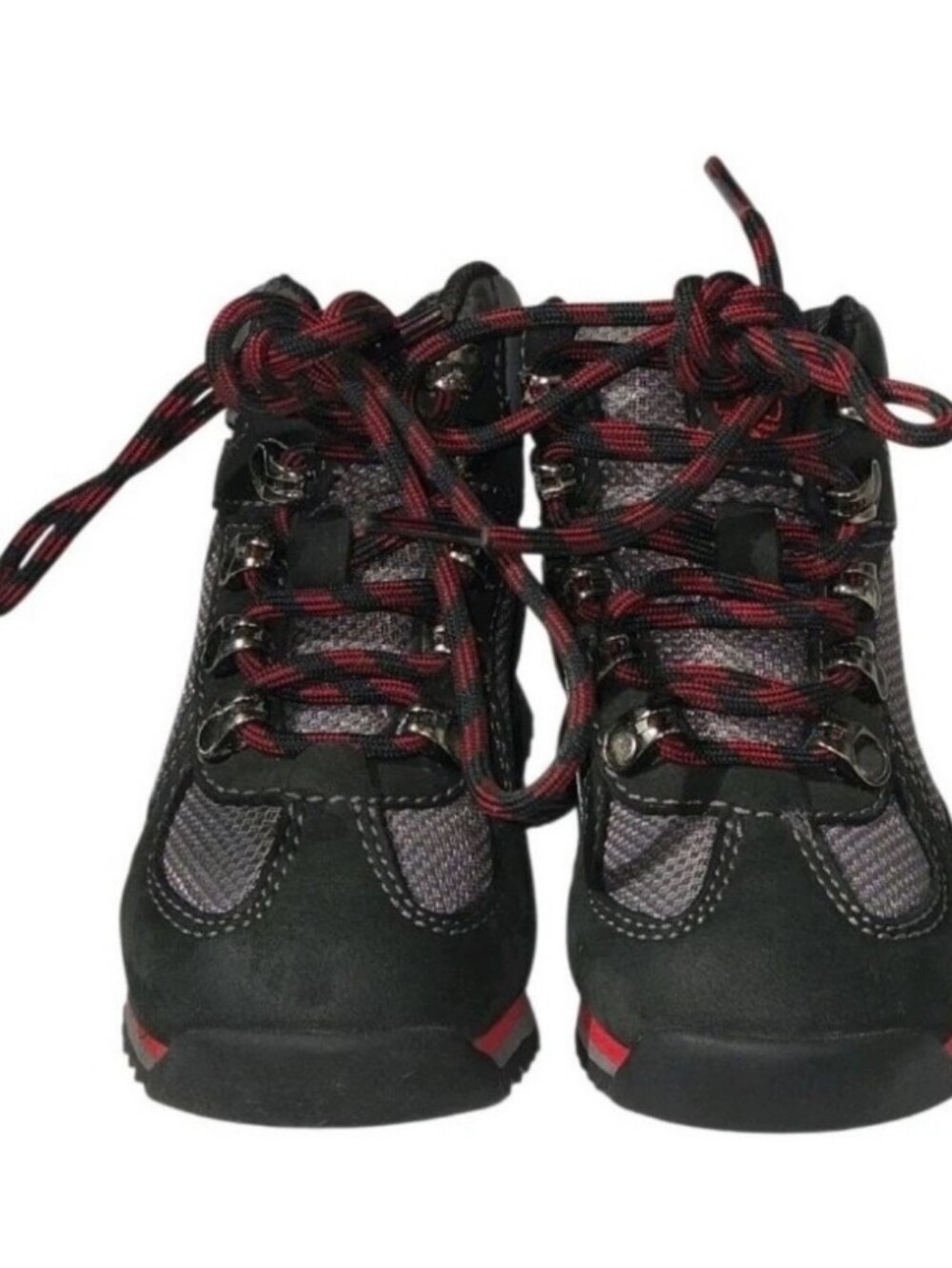 Vintage Timberland Scorch Mid Trail Hiking Boots Toddler Size 6 Black Red